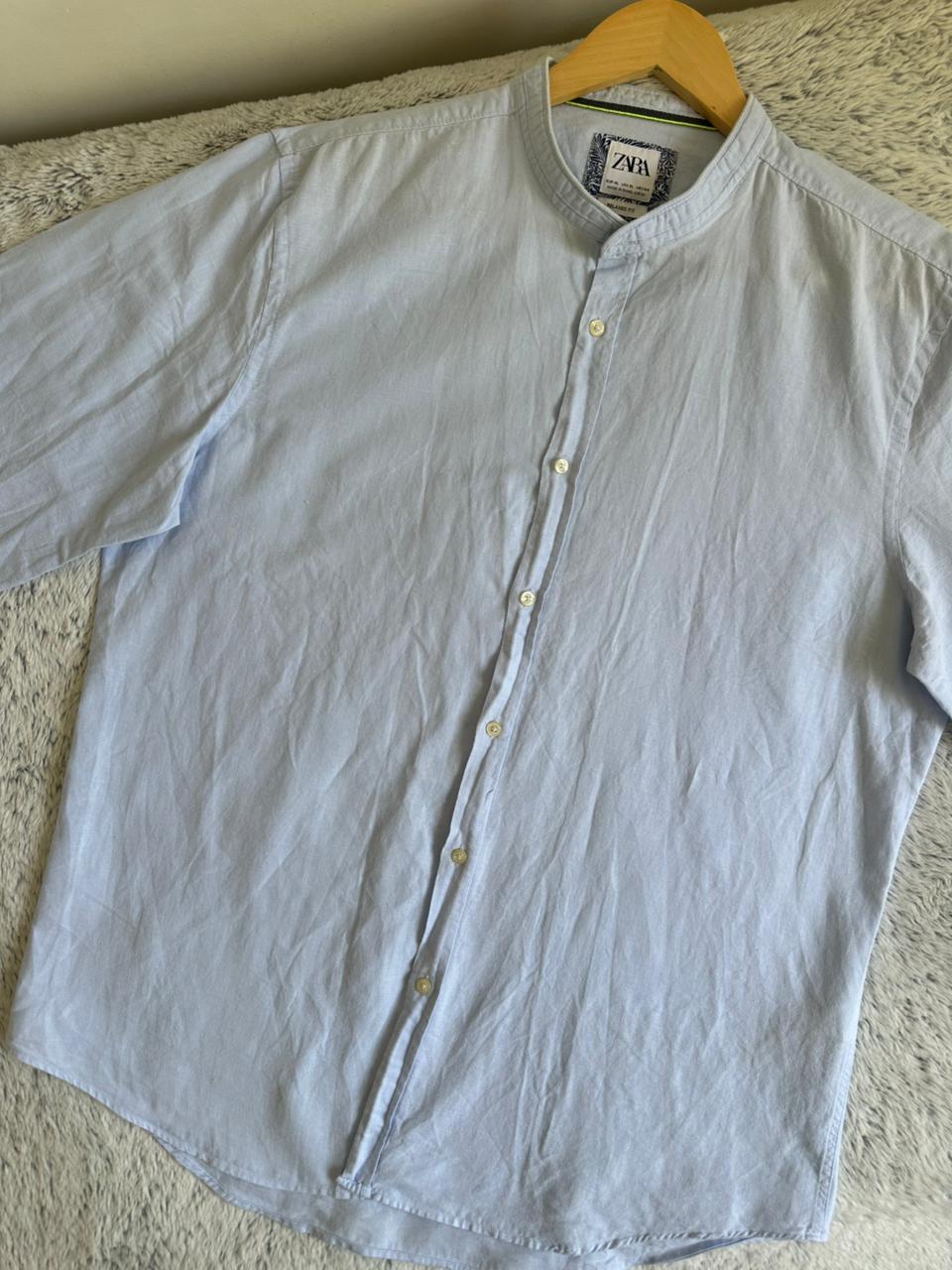 Chemise ZARA en lin Taille XL Spot-Chic
