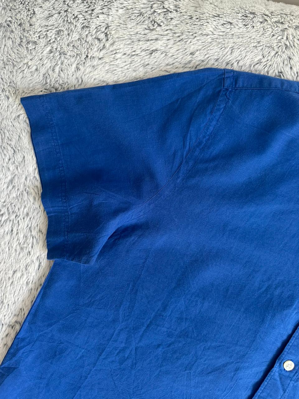Chemise LCOSTE demis manches en lin Taille L Spot-Chic