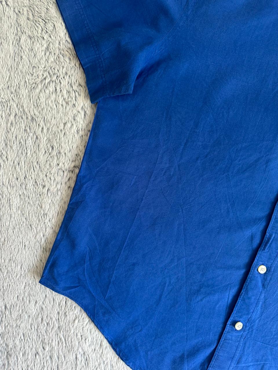 Chemise LCOSTE demis manches en lin Taille L Spot-Chic
