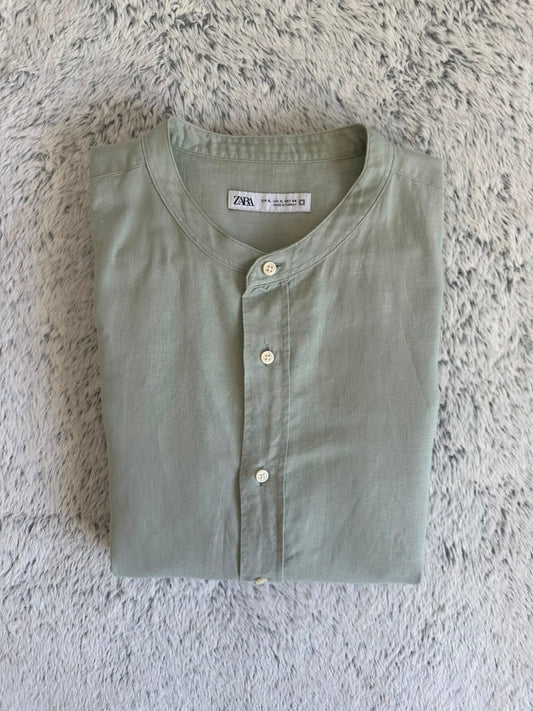 Chemise Zara en lin Taille XL Spot-Chic