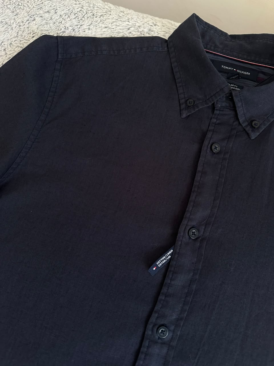 Chemise Tommy Hilfiger  en Lin Taille L Spot-Chic