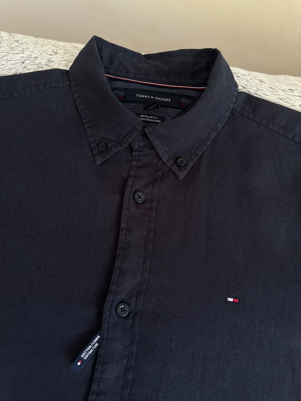 Chemise Tommy Hilfiger  en Lin Taille L Spot-Chic