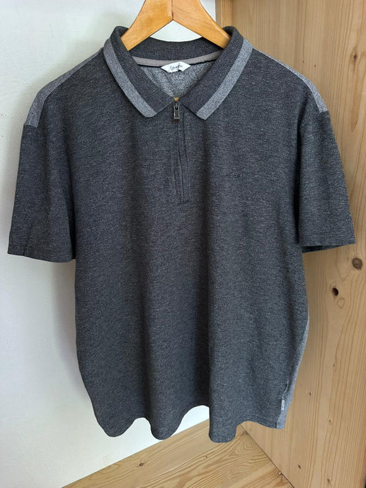 Polo demi zippé CALVIN KLEIN Taille XL Spot-Chic
