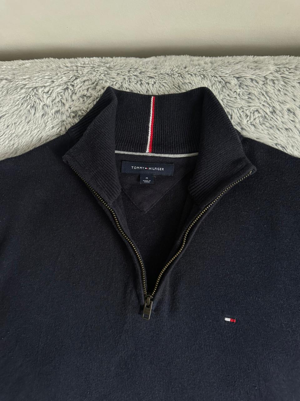 Pull demi zippé TOMMY HILFIGER Taille M Spot-Chic